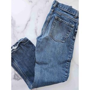 Lands End boys size 10 youth blue jean 100% cotton adjustable waist